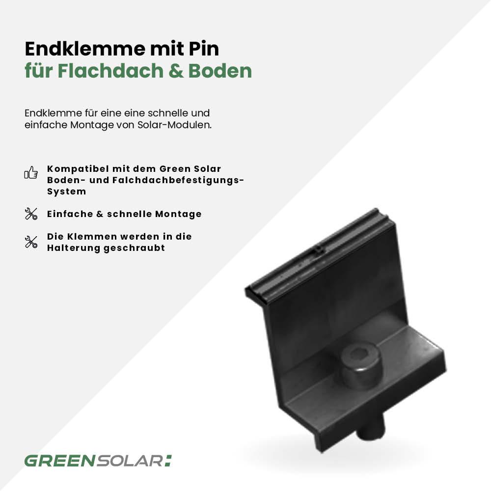 Endklemme mit Pin für Flachdach & Boden – Bild 2